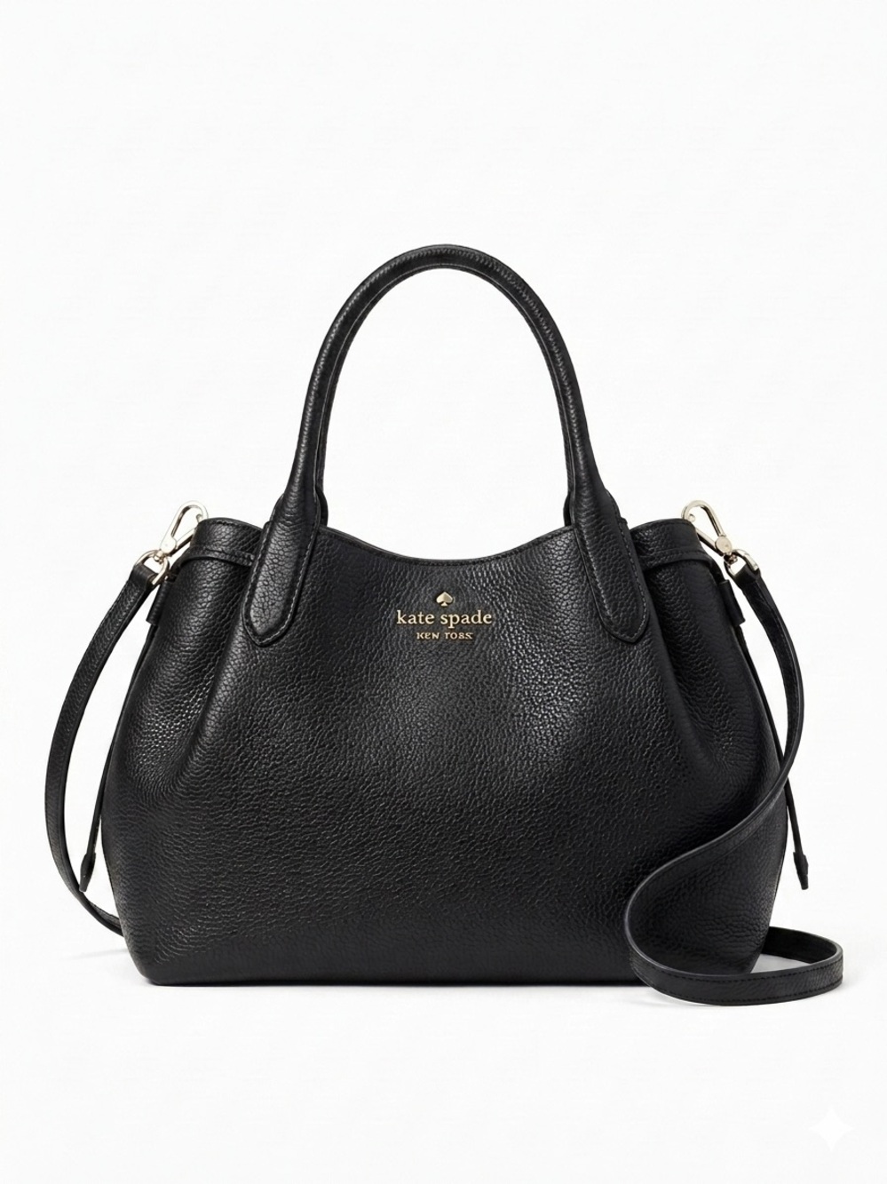 Kate Spade New York Black Pebbled Leather Dumpling Satchel
